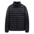 thumbnail image 3 of Men's Winter Large Size Cotton-padded Jacket with Hooded Loose Light Design for Cold Weather Outings, Daily Casual Wear, and Holiday Season Activities,Black,M, 3 of 5