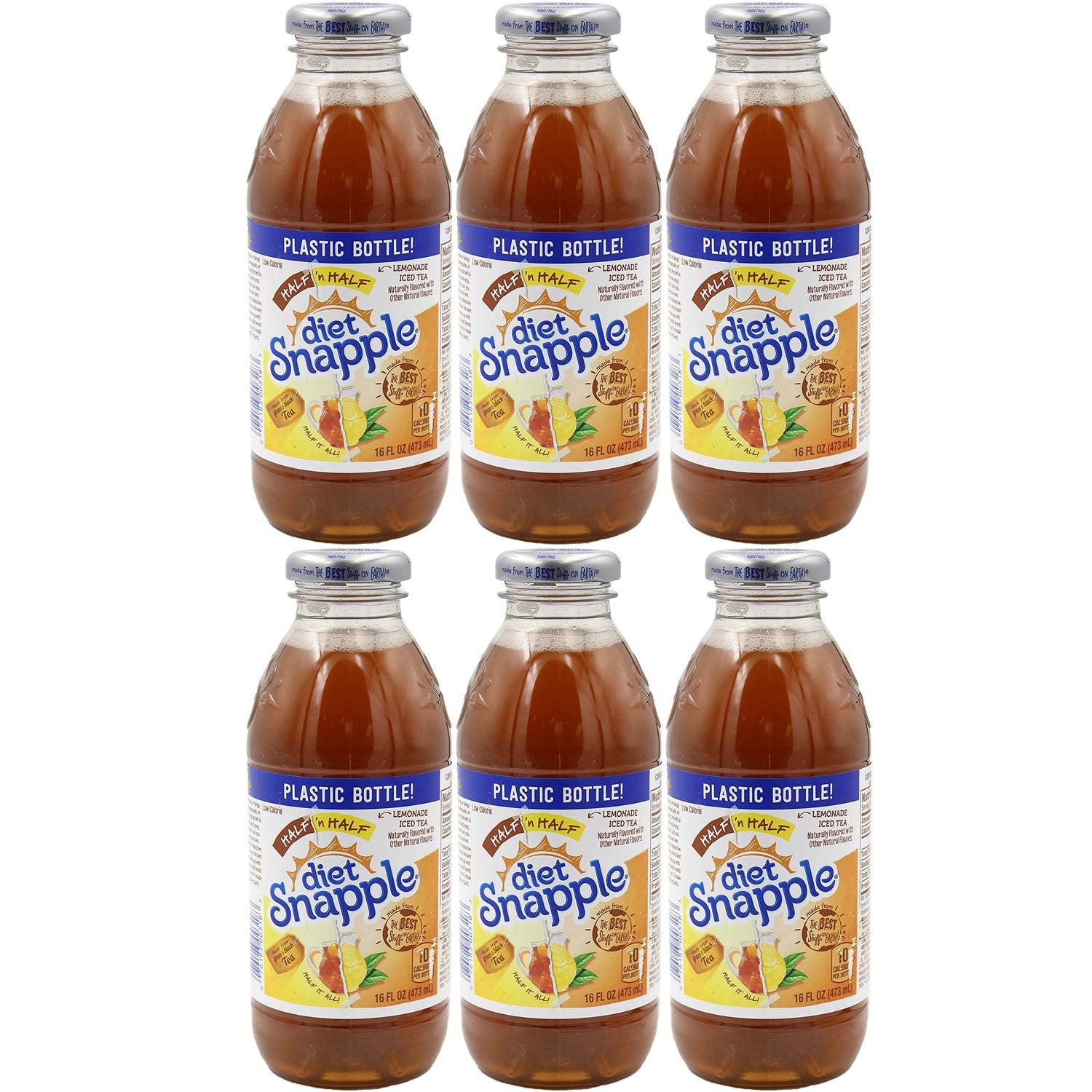 Snapple Diet Half and Half Iced Tea, 16oz Bottle (Pack of 6)