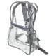 thumbnail image 4 of Mochila transparente resistente Mochila escolar decorativa Mochilas transparentes de PVC Mochila transparente para niñas, niños, mujeres y hombres (gris), 4 of 5