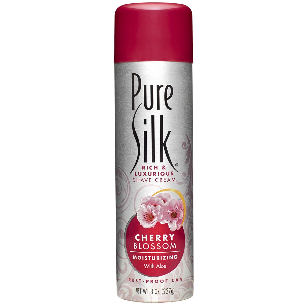 Pure Silk Shave Cream for Women, Cherry Blossom, 8 ounces