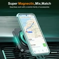 thumbnail image 4 of Allytechgroup Samsung Galaxy S25+ Plus Case Magnetic, Compatible for Magsafe & Car Mount Adjustable Stand Ring Holder Heavy Duty Shockproof Matte Phone Case for Samsung Galaxy S25+, Blue, 4 of 7