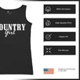 thumbnail image 6 of Country Girl Logo Women's Tank Top Minimalistic Western Style Rodeo Southern Pride Cowgirl Queen Rustic Farm Gift, 6 of 7