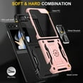 thumbnail image 4 of for Samsung Galaxy Z Flip 5 5G Case with Kickstand, [Military Grade] Built-in 360° Rotate Ring Kickstand Magnetic Protection Cover Case for Samsung Galaxy Z Flip 5 5G 2023, Rosegold, 4 of 9