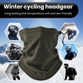 thumbnail image 3 of YAOBAMM Drawstring Neck Gaiter Winter Multifunctional All in 1 Fleece Neck Gaiter Solid Color Drawstring Face Guard Thick Cycling Headwear Running Sport, 3 of 7