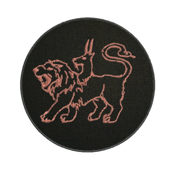 Greek Sphinx Embroidered Patch Iron-On Applique, Cosplay Vest Clothing Badge Back Packs Uniform, Geeks & Gamers, Table Top, Anime, Cartoon, Grim Dark DIY