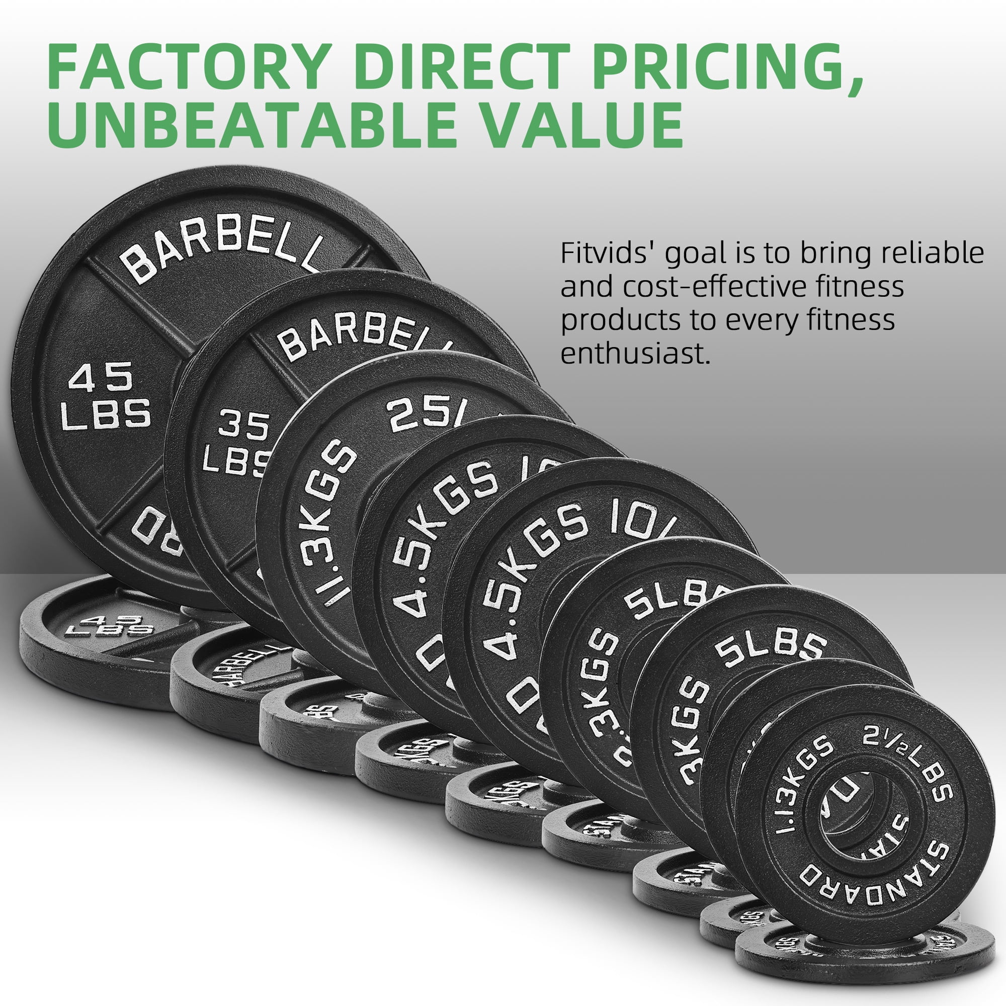 BalanceFrom Classic Cast Iron Weight Plates for Strength Training, 2-Inch, 35-Pound, Single