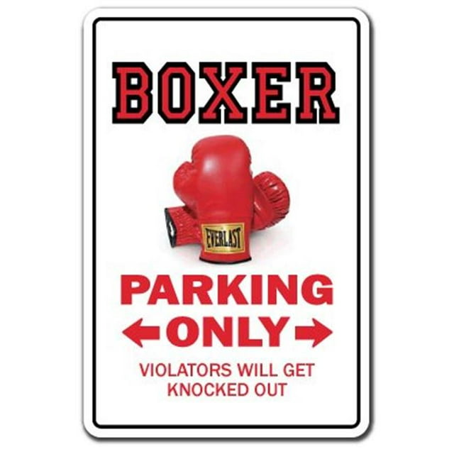 SignMission Z-1320-Boxer 13 x 20 Po. Boxer Fighter Panneau - Gants de Boxe de Stationnement Sacs de Frappe Titre