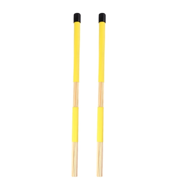 Yellow Drum Brush Sticks Made of Plastic for Jazz Music Performance 19pcs Rods Smooth Comfortable