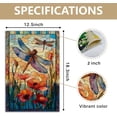 thumbnail image 5 of Garden Flags, Dragonfly Garden Flag, Stained Glass Style Dragonfly Floral Flag Double-Sided Flags for Farmhouse Yard Outdoor Decoration-12 x 18inch (Dragonfly2), 5 of 7
