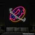 thumbnail image 2 of Glowneon Donut Planet Neon Sign, Donut Planet LED Sign, Welcome Open Donut Shop LED Light Décor, 2 of 5