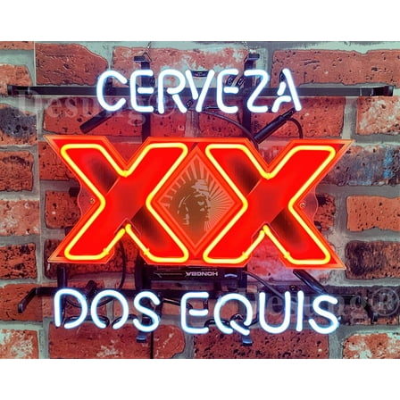 Queen Sense 20"x16" Cervezas XX Dos Equis Neon Sign Man Cave Handmade Neon Light 120CXXDE