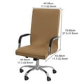 thumbnail image 4 of REGALWOVEN Stretch Office Chairs Slipcovers with Zippers and Bottom Strips, Brown, 4 of 8