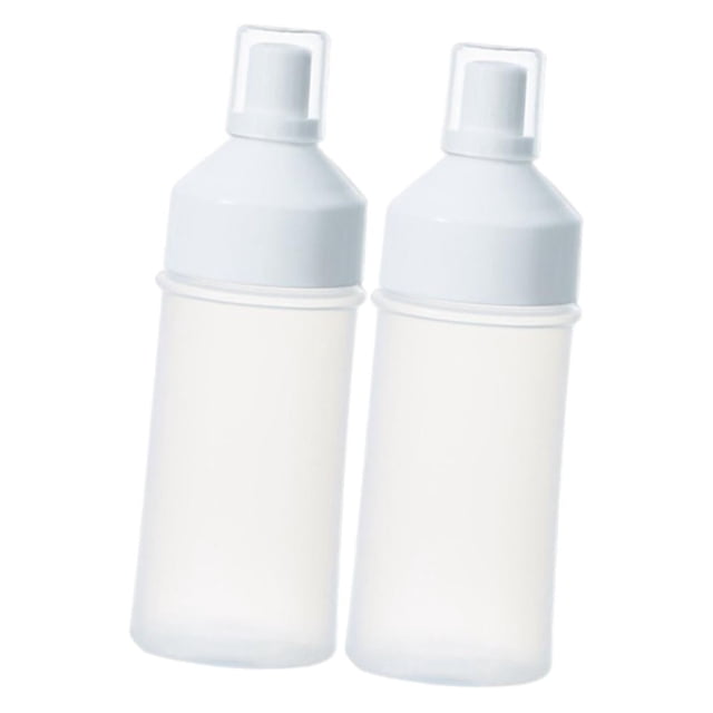 Botella dispensadora de condimentos de 2 piezas, botella vacía de ketchup de tomate, dispensador de salsa para 250mL Blanco