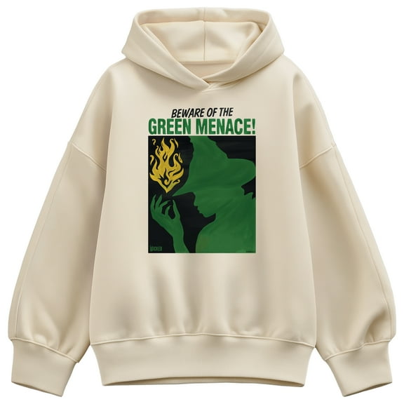 Wicked - Elphaba Poster - Ladies Oversized Fleece Hoodie Sweatshirt
