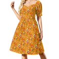 thumbnail image 2 of Orange Bird - Robe Sans Manches Tweetings de Saison Vêtements pour Femmes Robes de Cérémonie Robe d'Été Robe Quotidienne d'Été, 2 of 5