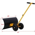 thumbnail image 3 of Tabaray Snow Shovel with Wheels - 29" Blade, Adjustable Angle Handle, Ergonomic Design for Quick Snow Removal, 10" Wheels (Yellow), 3 of 7