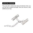 thumbnail image 4 of Unique Bargains 20Sets Ribbon Crimp Clamp Ends with Lobster Claw Clasps & Chain 20mm Silver Tone, 4 of 7