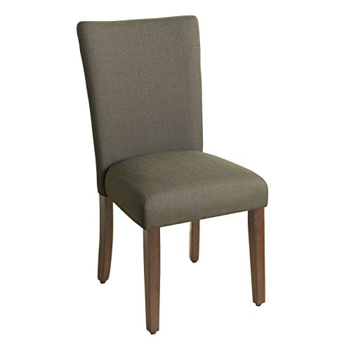 HomePop Chaise de Salle à Manger d'Appoint Classique Parsons Rembourrée, Brun (Ensemble de 1)