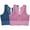 Blue+Pink, variant on Women's Seamless Padded Sports Bra High Impact Mesh Full Coverage Yoga Sports Bra Crop Tank Tops Swim Bra Gym Dancing Jogging Workout Yoga Bra