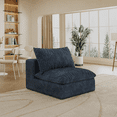 thumbnail image 3 of Modern Sofas Cloud Sofa,Corduroy Fabric,Deep Seat Couches,Double-layer design,Removable Cushion,No Assembly, DIY Combination for Living room, Bedroom,Conference room ,Apartment,Blue,Rustic Sofas, 3 of 8