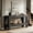 Black, variant on Fnova 63" Farmhouse Console Table, Entryway Table with 2-Tier Storage Shelves, Wood Sofa Table for Living Room, Hallway, Foyer, Dark Brown