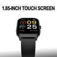 thumbnail image 3 of Mens Womens Smart Watch for Android and iPhone, 1.85-inch Fitness Trackers with 110+ Sports Modes, Bluetooth Answer/Make Calls, IP68 Waterproof, Black, 3 of 7