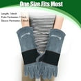 thumbnail image 6 of IC ICLOVER 47" Collapsible Professional Snake Catcher +16in Animal Handling Gloves, Heavy Duty Reptile Grabber Tongs, Reinforced Leather Bite Proof Gloves, 6 of 8