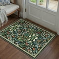 thumbnail image 7 of BERTHMEER 2'x3' Washable Area Rugs for Bathroom Bedroom Entryway Kitchen Entrance Non Slip Green Floral Vintage Oriental Traditional Flower Carpets, Multicolor, 7 of 7