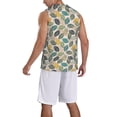 thumbnail image 2 of Sikiie Vintage Leaves Basketball Jersey Reversible Men's Mesh Athletic Sports Shirts Training Practice S-4XLX-Large, 2 of 6