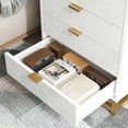 thumbnail image 4 of Yeshouse Cómoda de 5 cajones para dormitorio, cómoda moderna grande con cajones anchos, organizador de almacenamiento de madera para sala de estar, pasillo, dormitorio o habitación infantil, 4 of 8