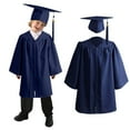 thumbnail image 4 of Boys Girls Primary School Graduation Cap and Gown Set Blue Cap and Gown Outfit Class of 2025 Tassel Set, 4 of 5