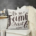 thumbnail image 2 of YINGXI Saying , Heart Warming Text is Not a Big Thing Its Many Little Things, Decorative Square Accent Pillow Case,Charcoal Black 24x24in, 2 of 5