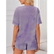 thumbnail image 5 of Pijama de verano for mujer, de manga corta a rayas, informal, cómodo, conjunto de 2 piezas for el hogar, 5 of 7