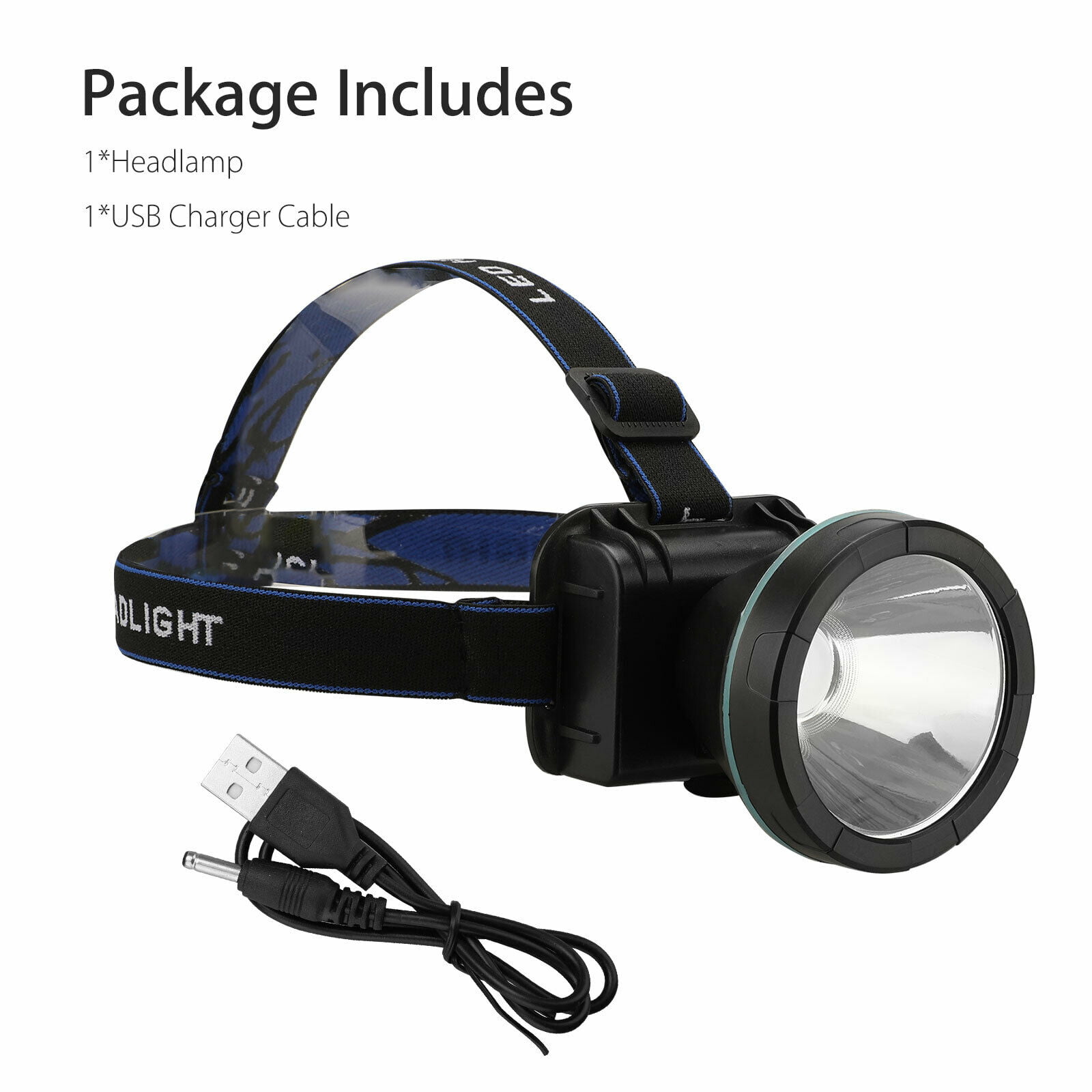 Caopixx Super Bright Headlamp Rechargeable LED Spotlight Headlight for Garden Outdoor Camping Fishing Headlamp 5000 Lumens 800M Irradiation Distance 