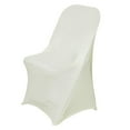 thumbnail image 6 of Balsa Circle 10 pcs Ivory Spandex Stretchable Folding Solid Chair Covers Party Wedding Banquet Decorations, 6 of 6