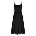 thumbnail image 4 of Summer Dresses for Women 2025, Women Fashion Summer Spring Sleeveless Sling V-Neck Dress(Black,S), 4 of 5