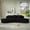 Black, variant on Contemporary Corduroy Sectional Sofa Compressed Upholstered, Curved 4-Seater Couch with Scatter Cushions No Assembly Required for Living Room Apartment, Black