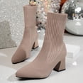 thumbnail image 4 of hzomhy Womens Mid Calf Boots Pointed Toe High Heel for Casual Summer and Everyday Wear, 4 of 8