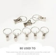 thumbnail image 2 of FRCOLOR 150 pcs  Curtain Rings with Clips Iron Curtain Clip Rings Metal Curtain Ring Clips, 2 of 8