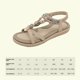 thumbnail image 2 of Sandalias planas para mujer Sandalias bohemias Cómodo tobillo elástico para vacaciones de fiesta, 2 of 8