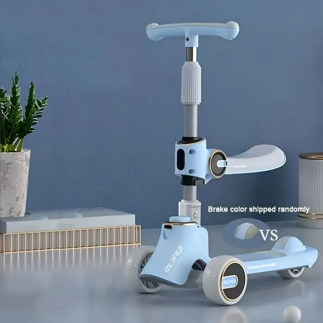 Trottinette pour Enfants avec Siège Pliable/amovible - Trottinette à 3 Roues pour Tout-Petits à Hauteur Réglable pour Garçons et Filles