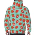 thumbnail image 7 of Salouo Hand Drawn Strawberry Pattern Men's Fall Hoodie Sweatshirt,Sport Hoodie with Pockets for Men Pullover Casual Hooded Sweatshirt-3X-Large, 7 of 7