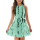 thumbnail image 3 of Girls Summer Dress Tween Dresses Sleeveless A-Line Dress with Print Elegant Casual Summer Dresses for Kids Pink Sizes 4-12 ,Sie:140, 3 of 6