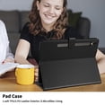 thumbnail image 6 of for Samsung Galaxy Tab S10 FE Plus 13.1 Inch Case, Rhombus Pattern Multiple Viewing Angles Stand Slim Folio Cover (Black), 6 of 6