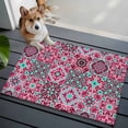 thumbnail image 3 of Entryway Rug 2'x3', Vintage Middle Century Small Rug for Kitchen Bathroom Door Mat Indoor Entrance, Abstract Bohemia Style Aztec Pink Non-Slip Area Rugs Floor Mats Carpet Front Door Rugs, 3 of 8