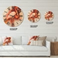 thumbnail image 4 of Designart 'Abstract Portrait of Pink Flamingo II' Farmhouse Wood Wall Clock, 4 of 5