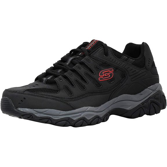 Skechers Afterburn Memory Fit Lace-Up Sneakers, Mens Athletic Shoes with Cushioned Foam Insole