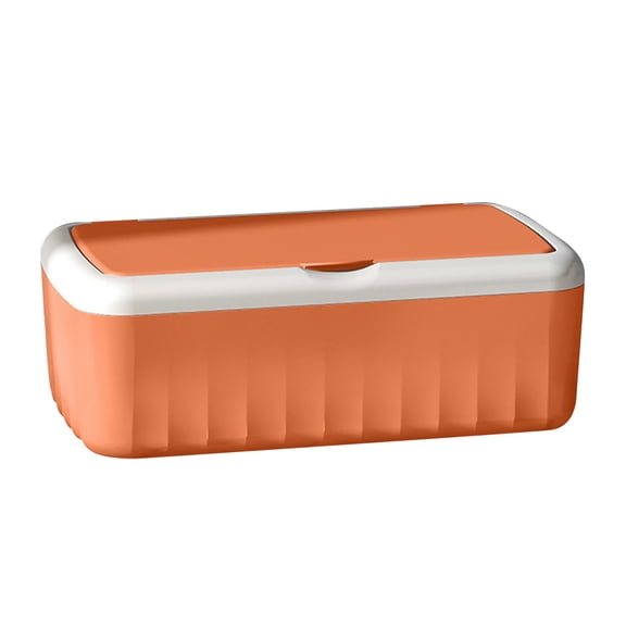 Bizhua Pull-Out Wet Wipe Box C, Orange and White, Medium Sizewipes and Wipe Containers Can Be Reused. Wipe Containers Are Used to Store Desktop Seals Wipe Lids and Wipe Tissues