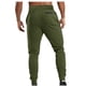 thumbnail image 4 of Pantalones largos para hombre, informales, lisos, con cremallera, múltiples bolsillos, con cordón ajustable, de poliéster, 4 of 9