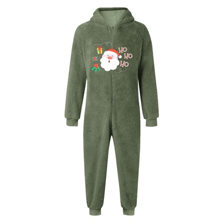 FYDUU Christmas Girls Zip Up Jumpsuits Kids Fuzzy Hooded Rompers Soft Cozy Onesie Pajamas One-Piece Warm Winter Clothes Cute Onesies 11-12 Years